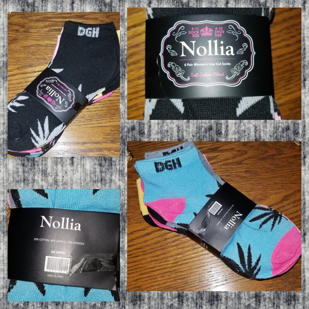 🌈LAST PK 🦄 6 pr CANNABIS weed stoner ankle socks - Picture 7 of 7